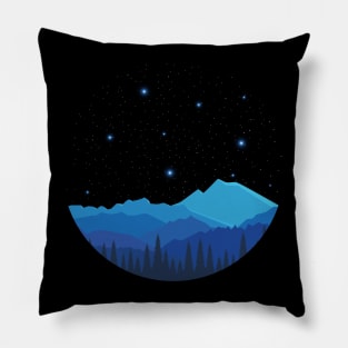 Mountain And The Stars Pillow