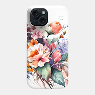 Watercolor Bouquet of wildflowers Phone Case