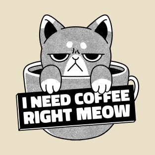 I need coffee Right meow T-Shirt