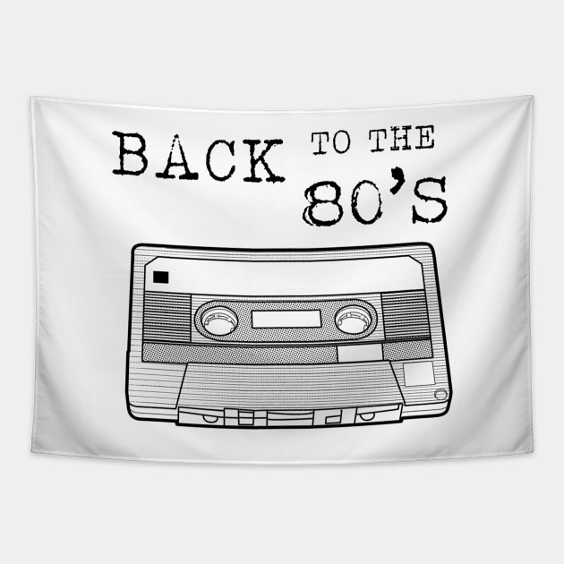 Back To The 80s / Cassette Tape Vintage Music T-Shirt T-Shirt Tapestry by leepianti