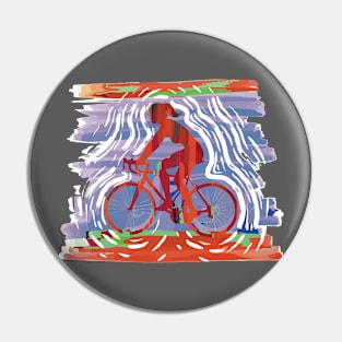 Vintage Mountain Bike Print Gift for Women Pin