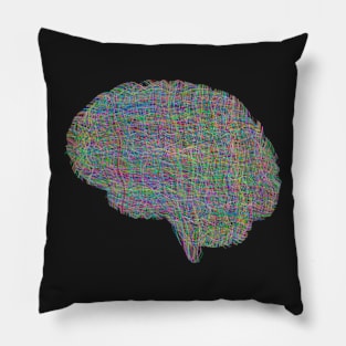 rainbow abstract neurodivergent anxiety brain Pillow