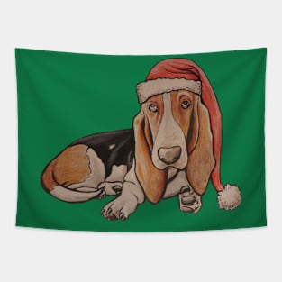 Christmas Basset Hound Tapestry