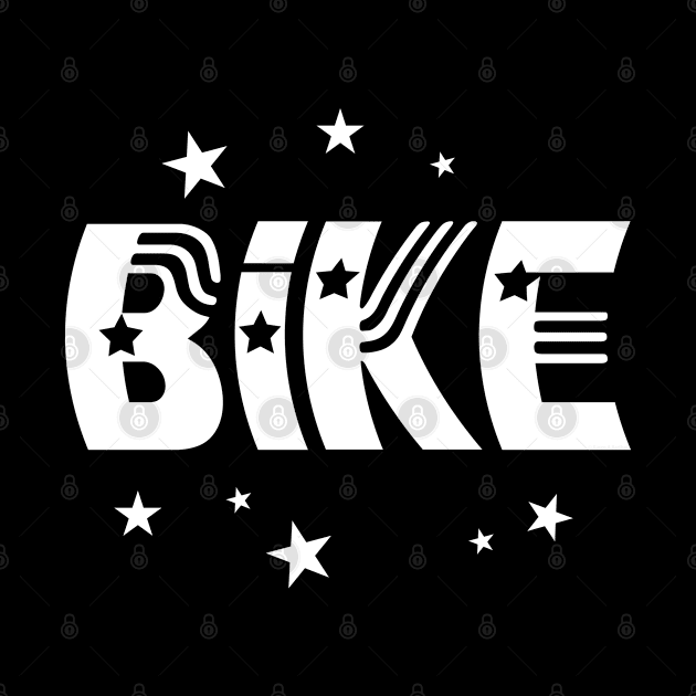 Bike Stars White by Barthol Graphics