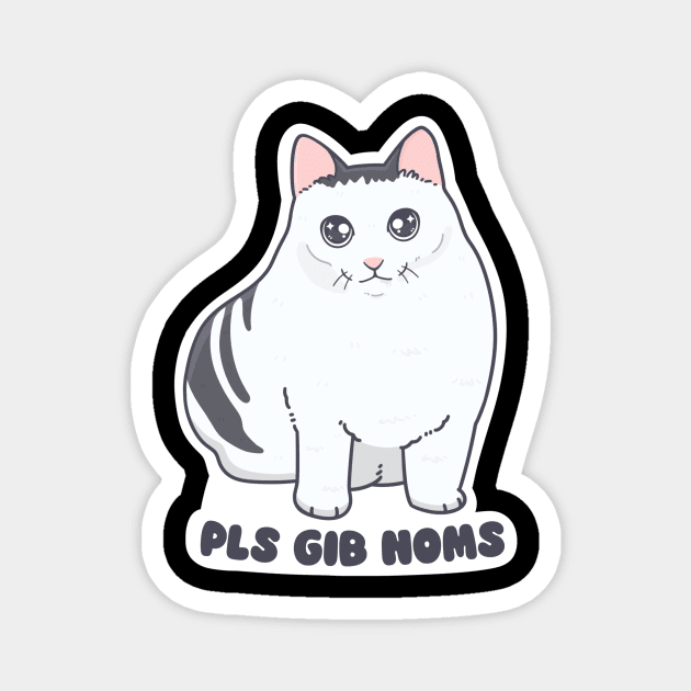 Pls Gib Noms Stickers Magnets Cases Mugs Magnet by The Official Huh Cat Store