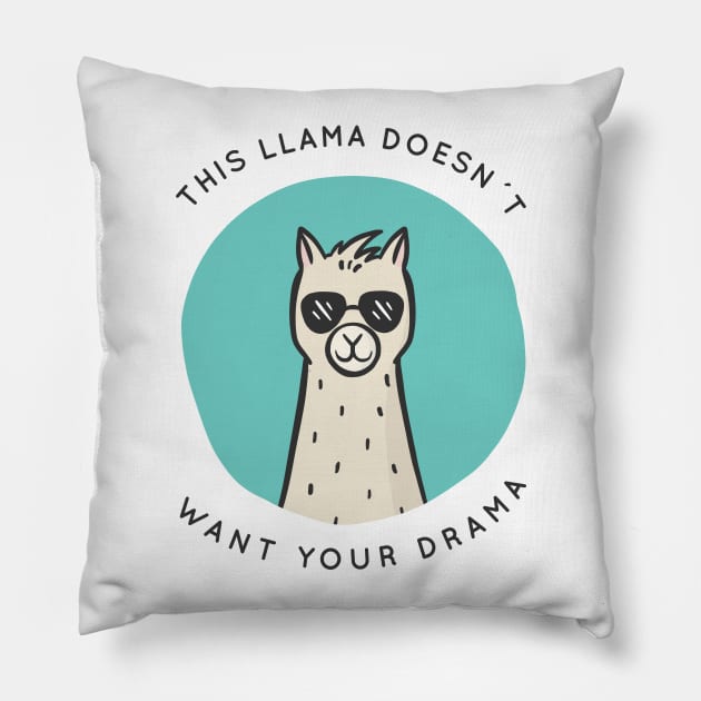 No Drama Llama Pillow by madebyTHOR