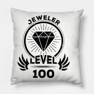 Level 100 Jeweller Gift For Jeweller Pillow