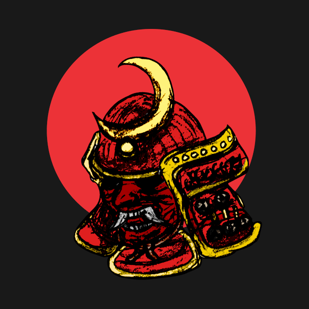 Red Samurai Helmet by fixedthor