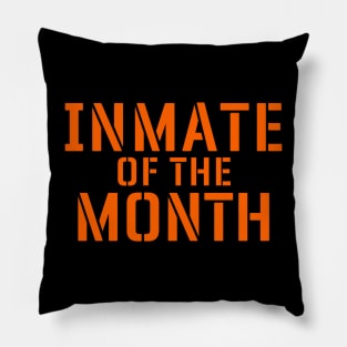 Inmate of The Month Funny Halloween Prisoner Costume Pillow