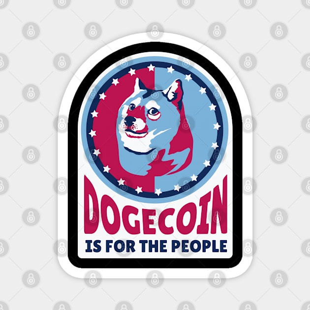 Dogecoin DOGE Meme Coin Magnet by BitcoinSweatshirts