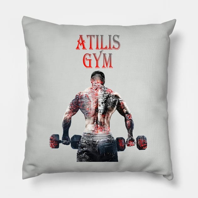 atilis gym Pillow by KhalidArt