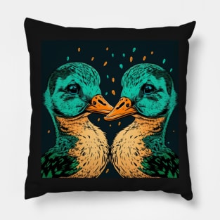 Lovely Ducks Kiss Pillow