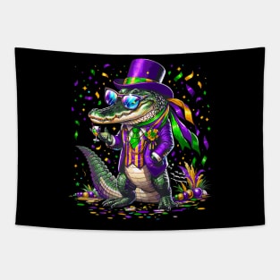 Mardigator Mardi Gras Alligator Costume Men Women Mardi Gras Tapestry