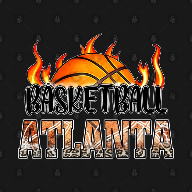 Classic Basketball Design Atlanta Personalized Proud Name by Irwin Bradtke