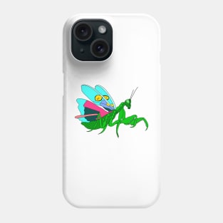 Colorful Praying Mantis Digital Art Phone Case