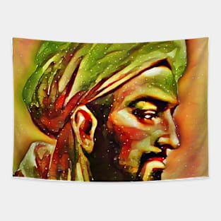 Ibn Khaldun Snow Portrait | Ibn Khaldun Artwork 14 Tapestry