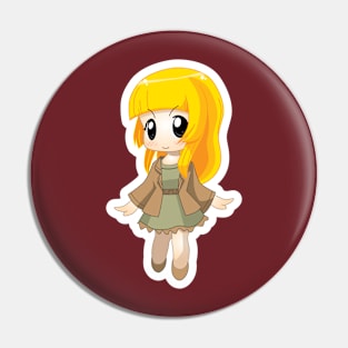 Blonde Chibi Girl Pin