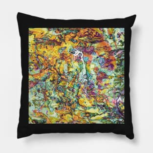 Rustic Sunset Dream - Colorful Paint Pour/ Fluid Art - Unique and Vibrant Abstract Acrylic Paintings for Art Prints, Canvas Prints, Wall Art, Mugs, Leggings, Phone Cases, Tapestries and More Pillow