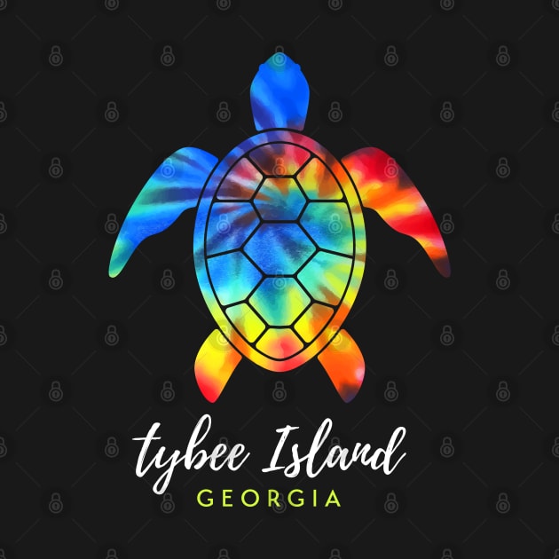 Tybee Island Georgia Sea Turtle Tie Dye by TGKelly