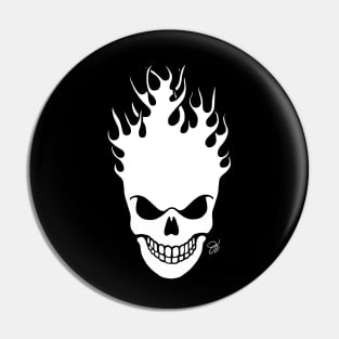 Skull on Fire Pin