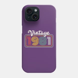 Vintage 1981 Birthday Gift 40th Birthday Gift Phone Case