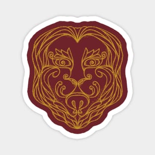 Decorative Lion Face Magnet