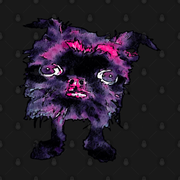 Friendly Halloween Hairball Monster by taiche