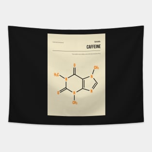 Caffeine Molecule Vintage Book Cover Poster Tapestry