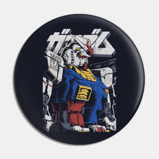 Retro Gundam Pin by WahyudiArtwork