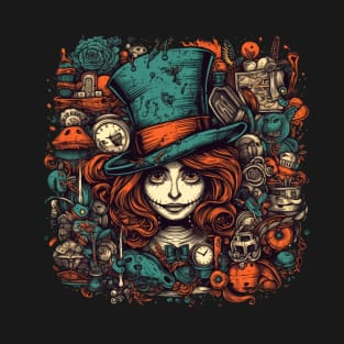 Hatter Woman with Red Hair T-Shirt