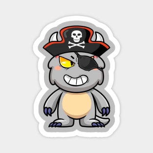 Baby Monster Grey Pirate Magnet