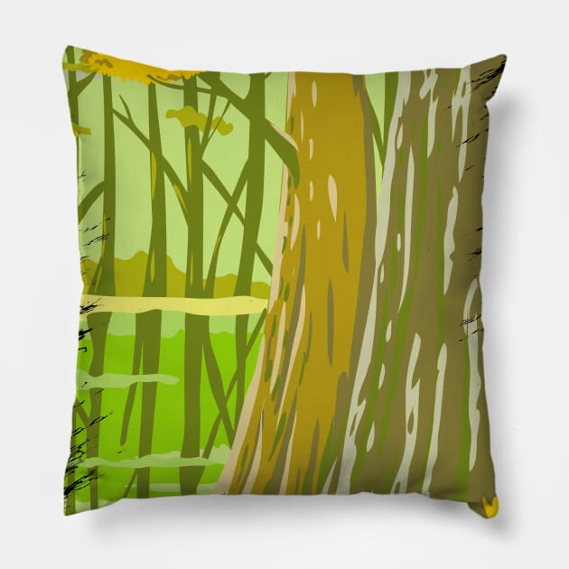 Congaree National Park Pillow by ArtisticParadigms