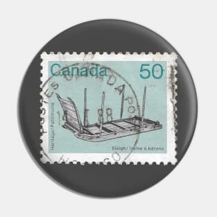 1988 Canada Heritage Sleigh Stamp Pin