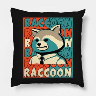 Comic Boss Raccoon Pillow