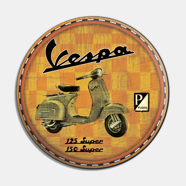 Vespa (amber) Pin by Midcenturydave