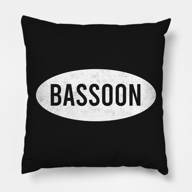 Funny Bassoon Player Design Pillow by whyitsme