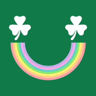 Rainbow Shamrock Smiley T-Shirt