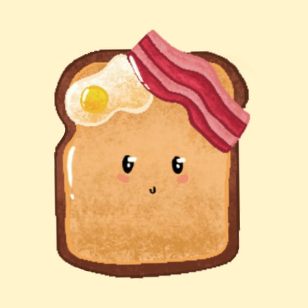 Eggs, bacon and toast by Mydrawingsz