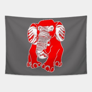 Elephant silhouette Siluet 3D 大象 elefant pixelart Tapestry