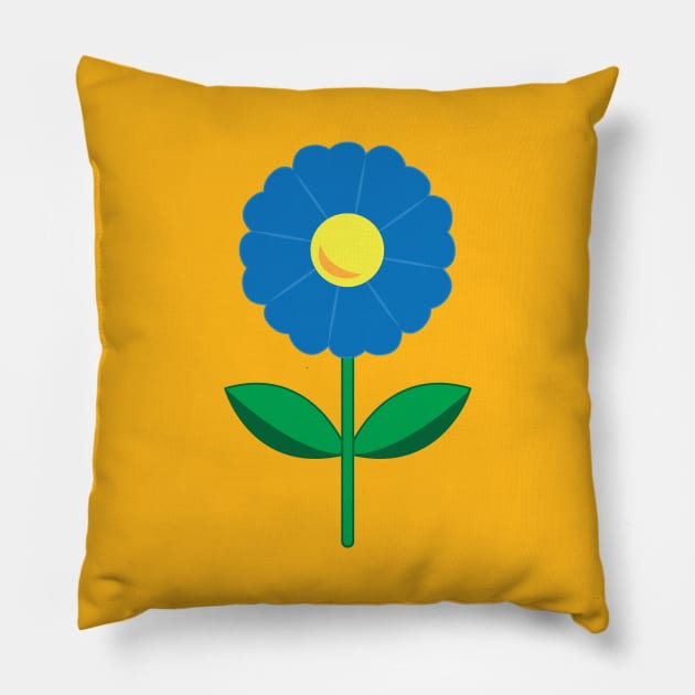 Blue Flower Pillow by tjasarome