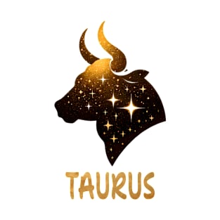 silhouette golden Taurus Zodiac Sign Astrology born April & May June Birthday Taurus Zodiac Horoscope April & May June Birthday T-Shirt