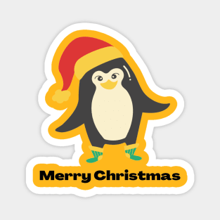 Merry Christmas - Penguin Magnet