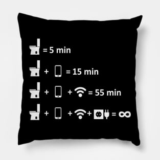 Funny Bathroom Schedule Pillow