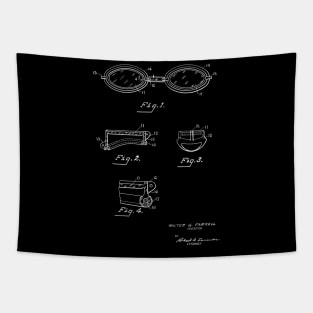 Underwater Eye Protector Vintage Patent Hand Drawing Tapestry