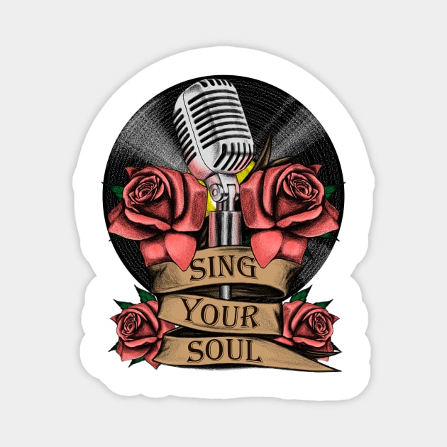 Microphone, Rose, Music, Singing, Vinyl, Soul Magnet by Strohalm