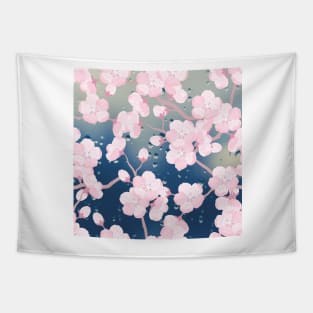 Japanese Kimono Flowers Tapestry