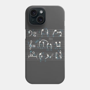 Musical notes dancing (black edition) Phone Case