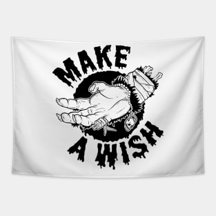 Make a Wish (black) Tapestry