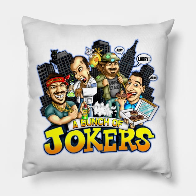 A Bunch Of Jokers (Dark Shirt) Pillow by linkartworks