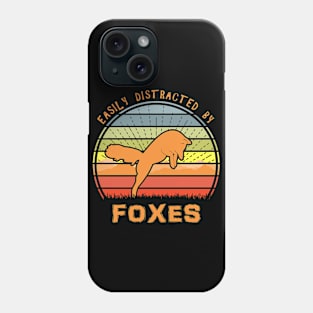 Easily Distracted By Foxes Phone Case